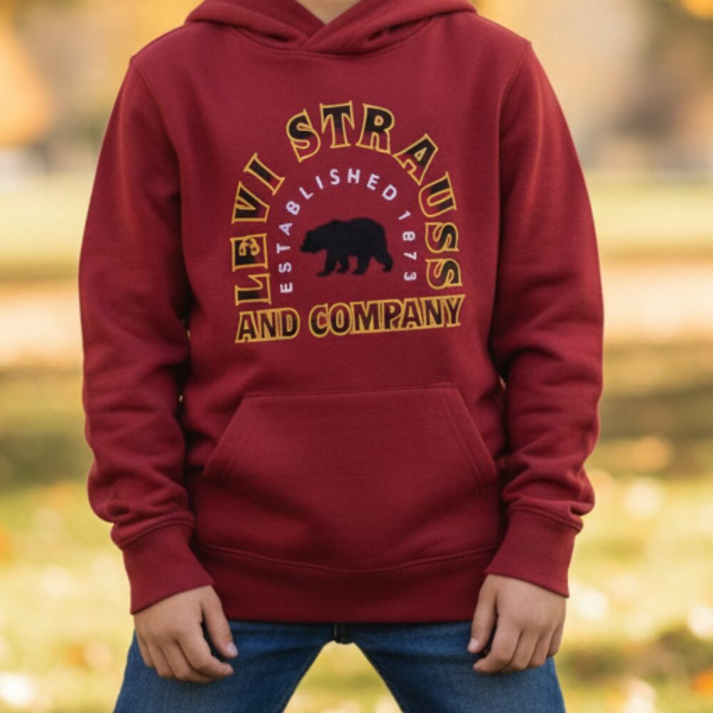 Levi’s "California Bear" Fleece Pullover Hoodie- Youth